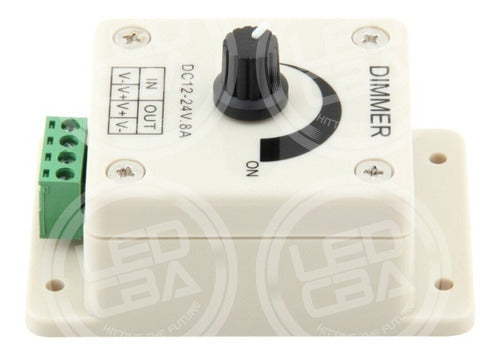 LEDCBA Dimmer Led Monochromatic 12v 24v 8 Amperes with Terminal Block 6