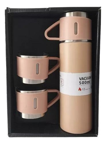 Vacuum Flask Set with Brewing Cap and Stainless Cups Up to 12 Hours Insulation 38
