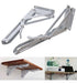 Elegant Home 2pcs 10'' White Metal Triangular Foldable Shelf Support V 1