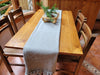 LYL PROJEKT Rustic Plain/Striped Table Runner with Fringes 190x40 cm Loom 0