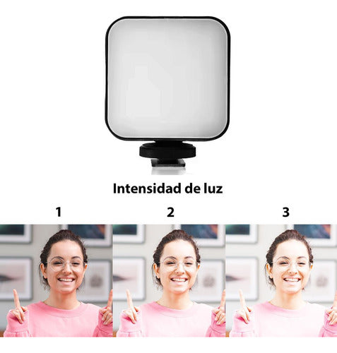 Trípode Para Celular Con Luz Led Micrófono Youtube Tiktok 4