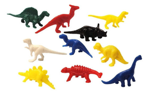 100 Dinossauros Colorido Plástico Mini Brinquedo Festa Ofert 0