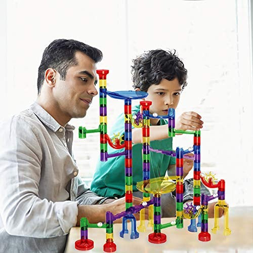 Fun Little Toys Kids Marble Run Set-154pcs (90translucent Ma 1