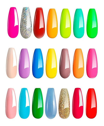 Perfucasa Mini UV LED Nail Lamp 6 Watts + Base Coat + Top Coat + 2 Nail Polishes & Accessories 1