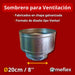 Sombrero Tipo Venturi 20cm 8'' Ventilación Chapa Galvanizada 1