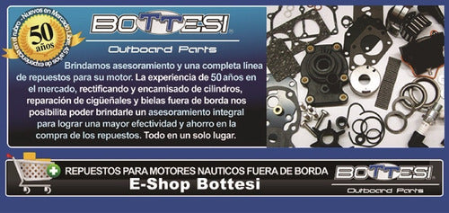 BOTTESI Juego Aros .015 Mercury 40/50/55/60hp Motor Fuera De Borda 6