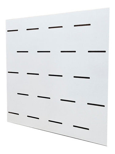 MJ Maderas Panel Ranurado Qatari 90x60 - Nuevo Modelo Ofertón - Blanco 0