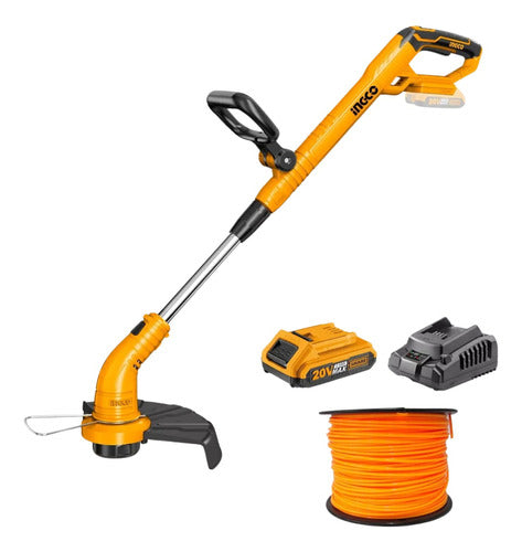 Ingco 20V Brush Cutter with 1 Battery and Charger + 20m Line 0