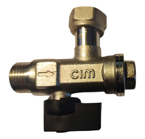 CIM Water/Gas Inlet Valve with Filter, 1/2”, Metallic, Italy 0