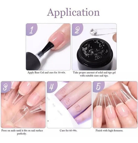 Fashion Press On Soft Gel 8ml +100 Ultra Thin Coffin Tips 6