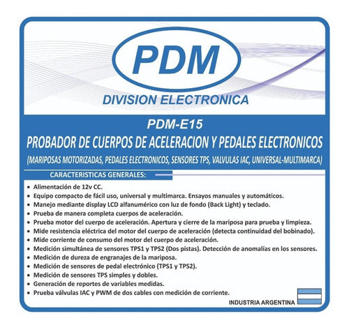 PDM Probador Medidor Sensores Bobinas Mariposa Modulos Pdm E15 6