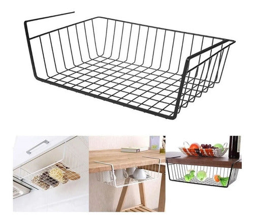 Metal Hanging Shelf Organizer for Pantry and Kitchen 9