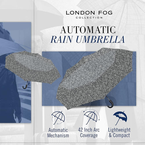 London Fog Automatic Folding Rain Umbrella 1