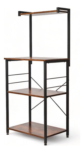 Vasagle Industrial Kitchen Rack 4-Tier Wood & Iron 2