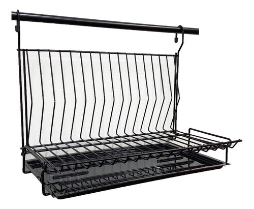 Pias Dish Rack with Tray for 16 Plates! For Bar Rail 2