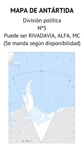 10 Mapas De Antártida N°5 División Política Escolares 1