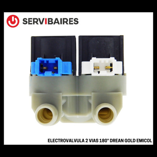 EMICOL Washing Machine Drean Gold 12.8 Water Inlet Valve 2 Ways 2