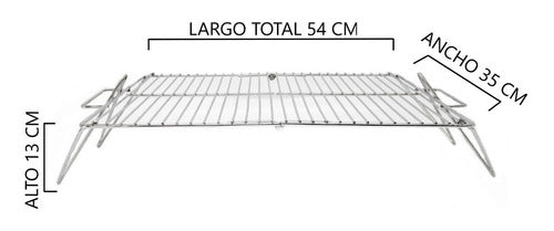 Parrilla Plegable Con Manija Asado Camping Pesca 54 X 35 C 4