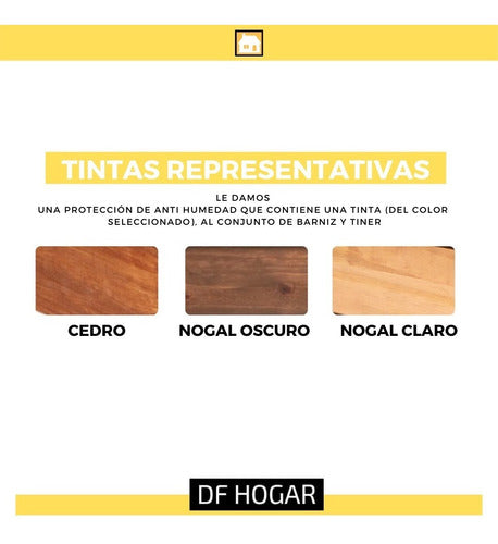 DF Hogar Vanitory Madera De Pie 60cm Apoyo Doble Deck Solo Mueble 2