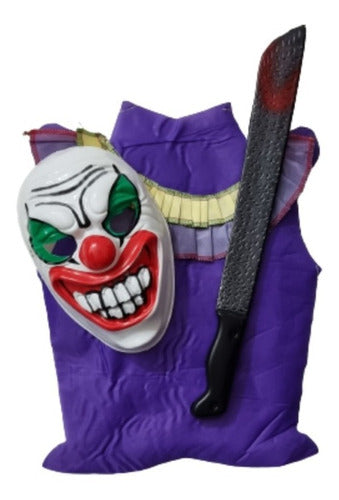 Killer Clown Costume Set with Accessories - Halloween 1