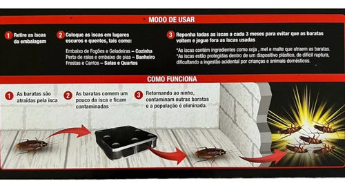 Armadilha Isca Mata Baratas No Ninho Mortein Caixa C/ 6 Isca 5