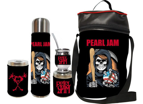 Equipo De Mate Set Matero Completo Pearl Jam. Ecocuero 0