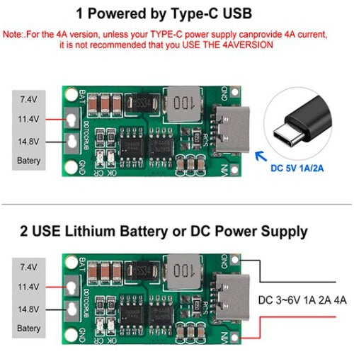 Cargador De 2 Celdas De Litio 18650 Multicelda 2s 8,4v Usb 3