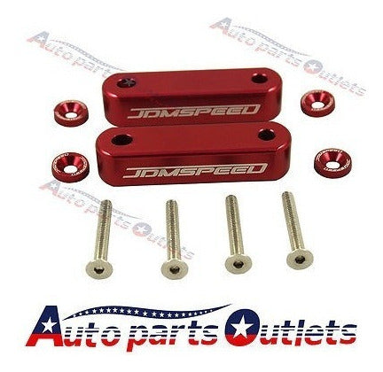 JDMSPEED Red Vertical Spacer Kit + Bolts + Washers 3