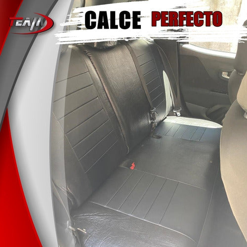 Team Funda Cubre Asiento Cuero Acolchado Fiat Mobi 3