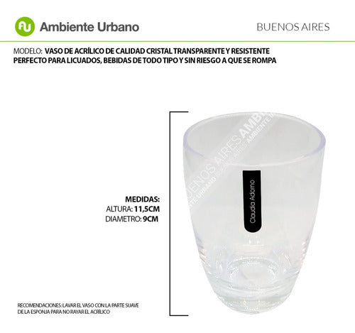 Unbreakable Transparent Acrylic Low Glass 400ml 1