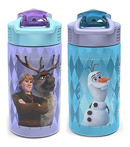 Zak Designs Disney Frozen 2 - Juego De Botellas De Agua Para 0