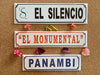 Cartel Chapa Enlozada Tranquera Con Logo 8x30 Cm Campo 7