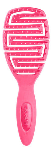 Dompel Maya Flexible Anti-Static Hair Brush - Pink 0