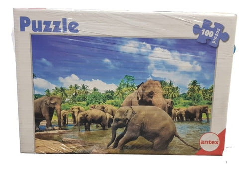 Antex Puzzle Didactico 100 Piezas Elefantes 0