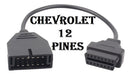 Chevrolet Adapter OBD2 for 12 Pin to OBD2 16 Pin Scanner 1