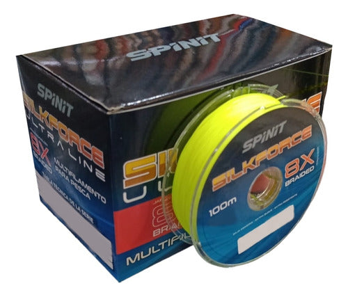 Spinit Silkforce 8x 0.23 mm 30 lb 100m Yellow Multifilament Fishing Line 2