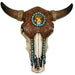 Ll Home 12699 Bull Skull Con Decoracion De Casa De Cuero Tr 0