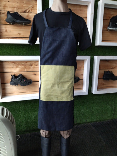 GPI Denim Apron with Leather Reinforcement 1