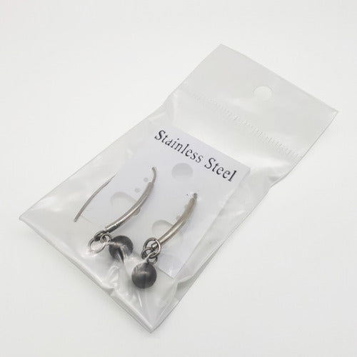 Zaphire Joyas: Special Offer! 12 Pairs Black Pearl Surgical Steel Earrings in Bulk 4