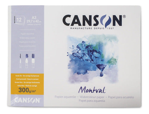 Bloco Montval Aquarela - Canson 300gr A3 0