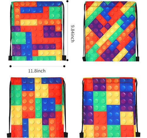 ~? 24 Pcs Building Block Party Favor Bags Building Blocks Go 1