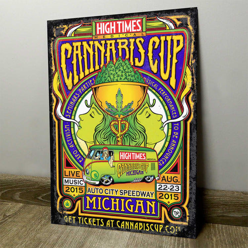 Puerta3 Retro Vintage Cannabis Decorative Metal Sign Can006 0