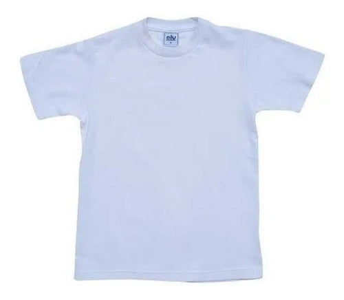 Ely White Cotton and Piqué Plain T-Shirt Sizes 16 to 20 - Suery 0