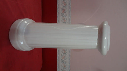 Columna Deco Cerámica Esmaltada Blanca 56 Cm 5