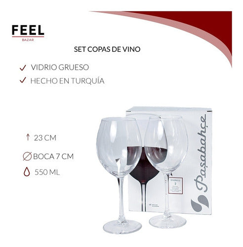 Pasabahce Set X2 Sommelier Wine Glasses 540cc 1