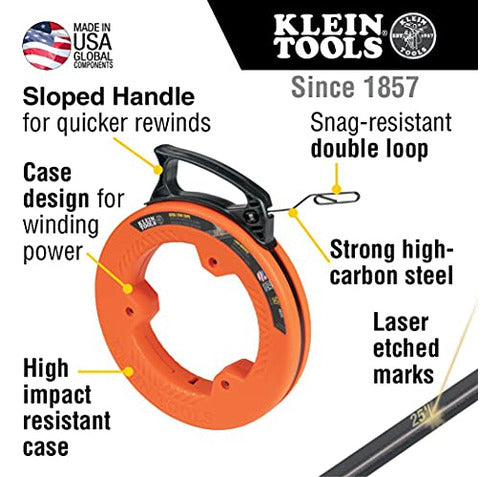 Klein Tools 56331 Fishing Tape, Steel Wire Pulling Tool 1