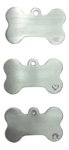 Luna Accesorios Dog Tags S/grave Bone With Clover Heart Paw 90u 0