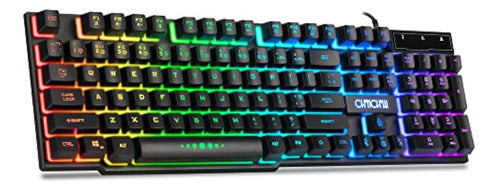 Chonchow Teclado Para Juegos Con Cable Para Mac, 0