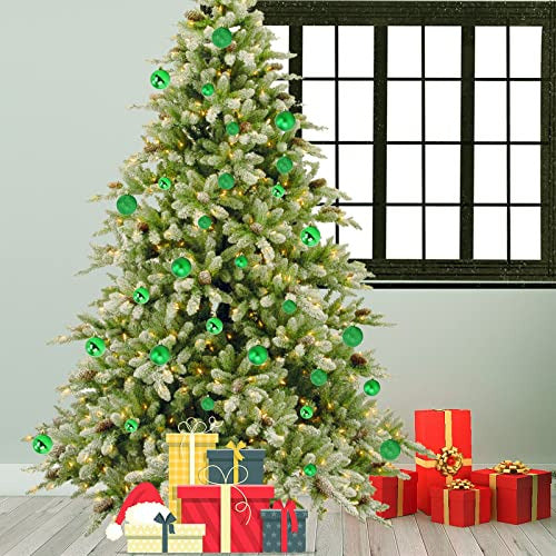 Emopeak 24pcs Christmas Balls Ornaments for Xmas Christmas Tree - Grass Green 1.6/4.2cm 1