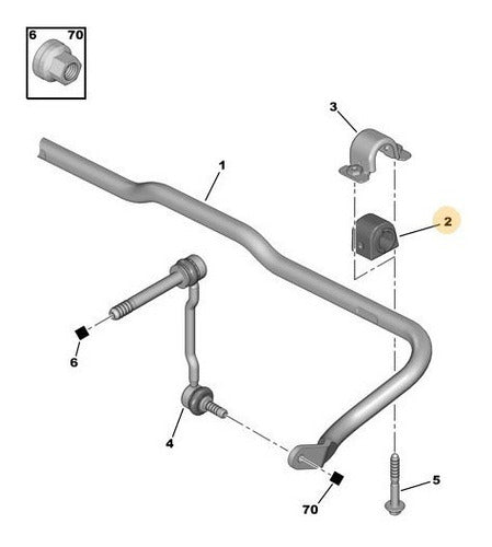 Buje De Barra Estabilizadora Peugeot 407 Original 0